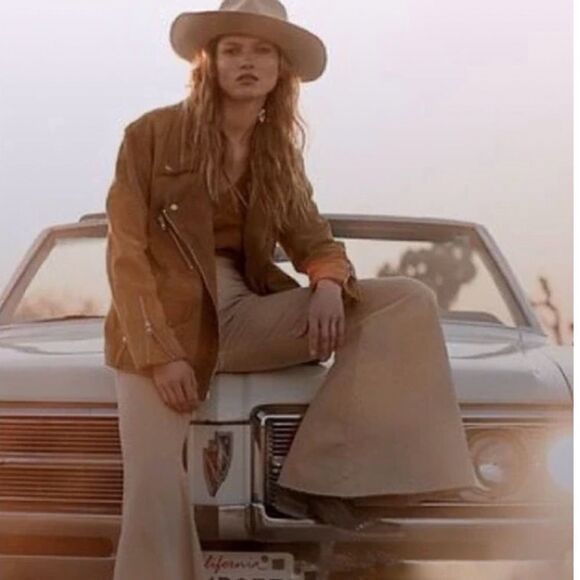 Free People Genuine Suede Jealously Moto Jacket - Picture 1 of 6